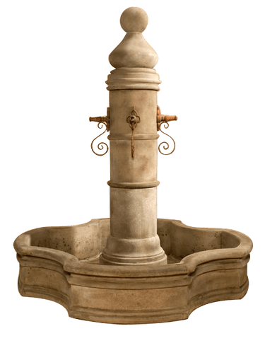 Ventoux Pond Outdoor Cast Stone Garden Fountain W/ 70